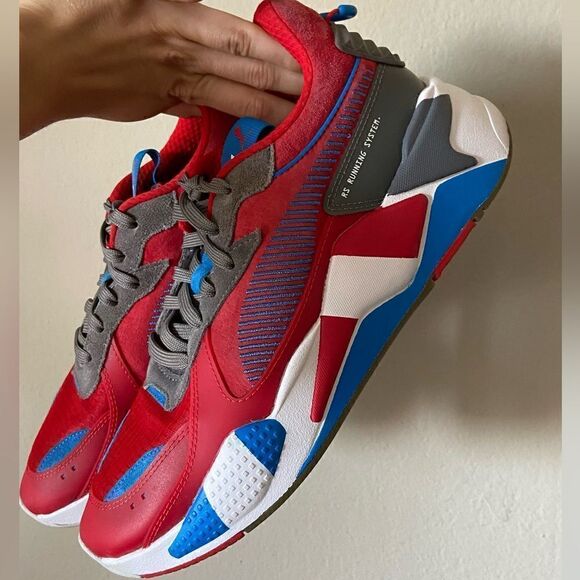 Puma Rs x Retro Red Steel Gray Indigo Sneakers Size 10.5 - Picture 6 of 11